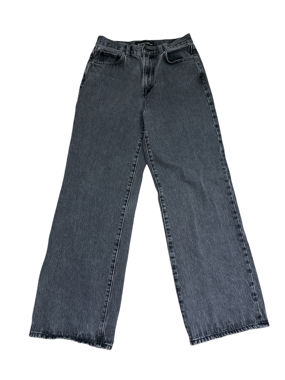 Aritzia Denim Forum Farrah High Rise Wide Leg Jeans | Faded Black Grey Wash | 27